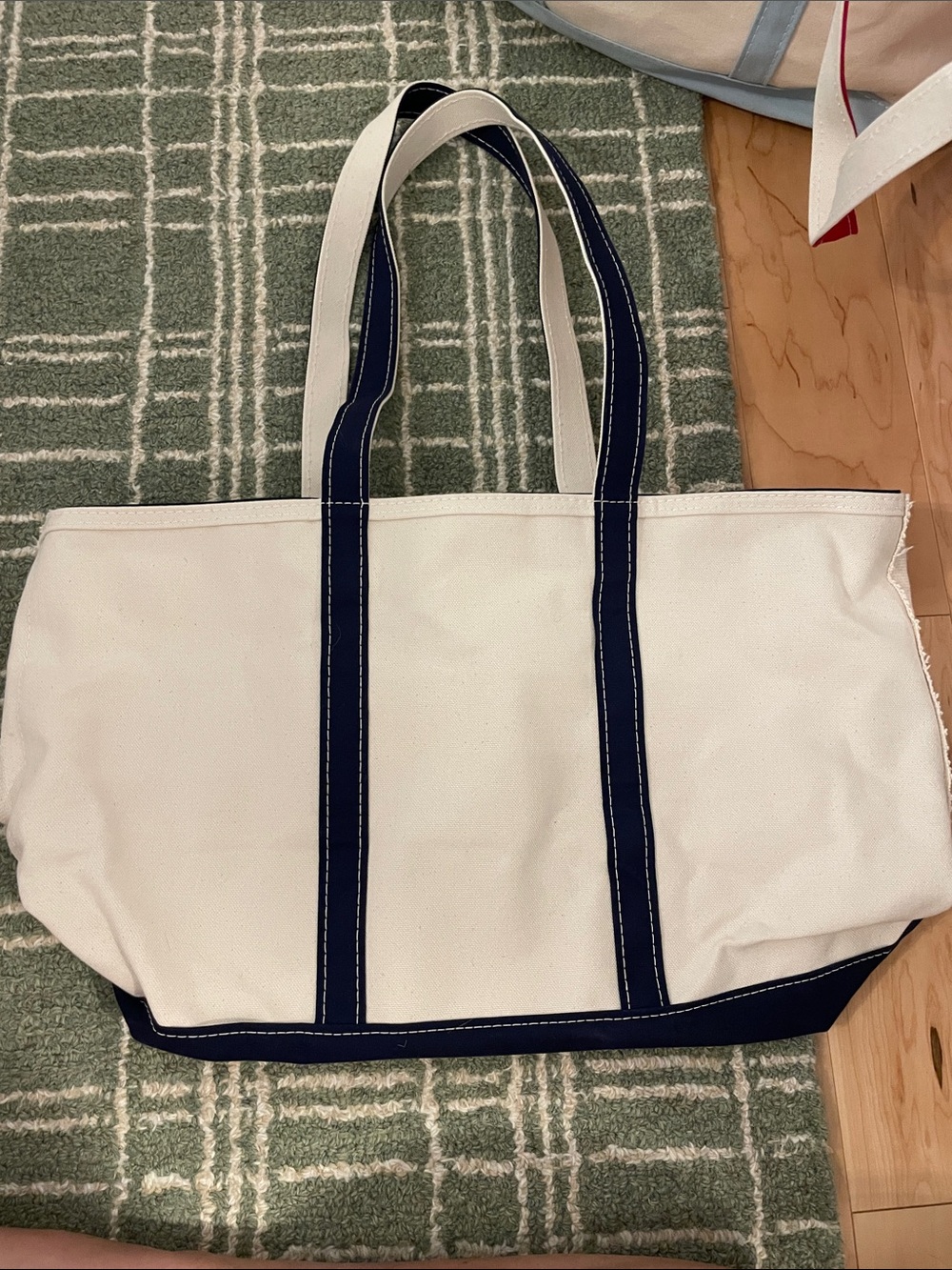 LLBean large navy tote